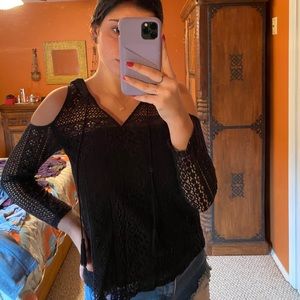 Quarter sleeve lace shirt